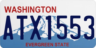 WA license plate ATX1553