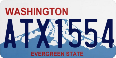 WA license plate ATX1554