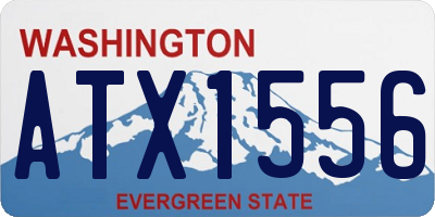 WA license plate ATX1556