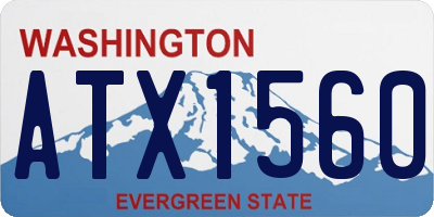 WA license plate ATX1560