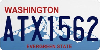 WA license plate ATX1562