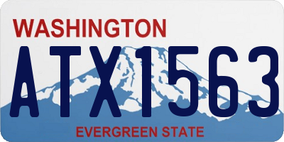 WA license plate ATX1563
