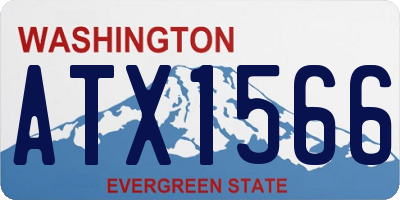 WA license plate ATX1566
