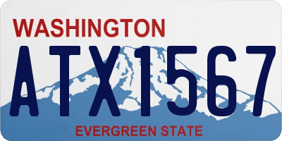 WA license plate ATX1567