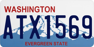 WA license plate ATX1569