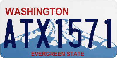 WA license plate ATX1571
