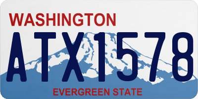 WA license plate ATX1578