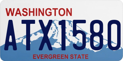 WA license plate ATX1580