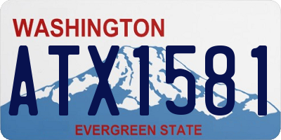WA license plate ATX1581