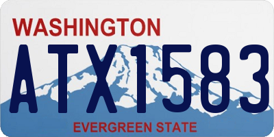 WA license plate ATX1583