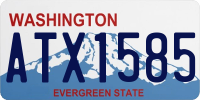 WA license plate ATX1585