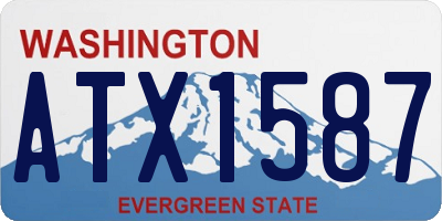 WA license plate ATX1587