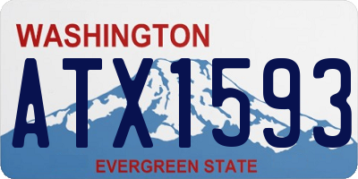 WA license plate ATX1593