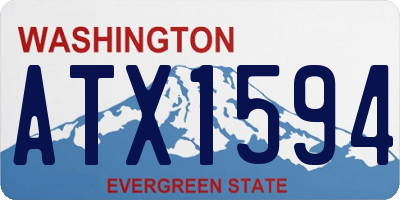 WA license plate ATX1594