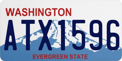 WA license plate ATX1596