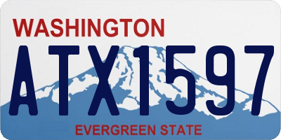 WA license plate ATX1597