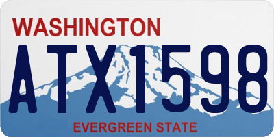 WA license plate ATX1598