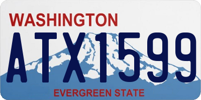 WA license plate ATX1599