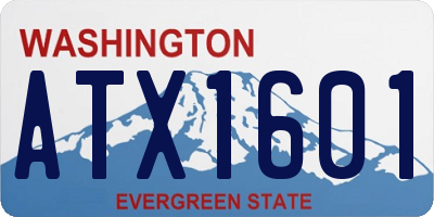 WA license plate ATX1601