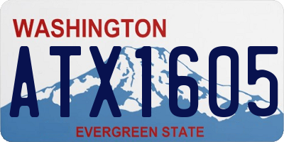 WA license plate ATX1605