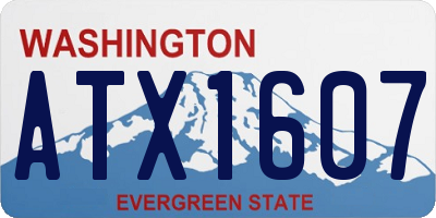 WA license plate ATX1607