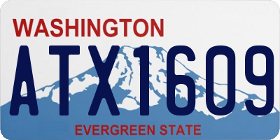 WA license plate ATX1609
