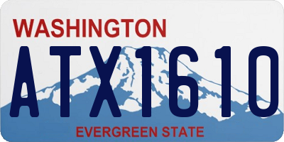 WA license plate ATX1610