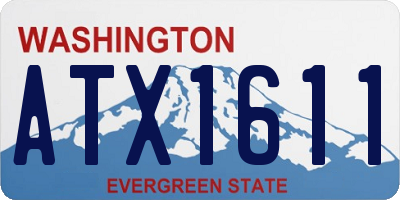 WA license plate ATX1611