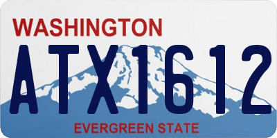 WA license plate ATX1612