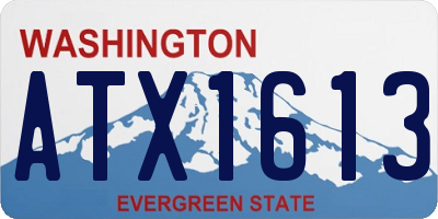 WA license plate ATX1613