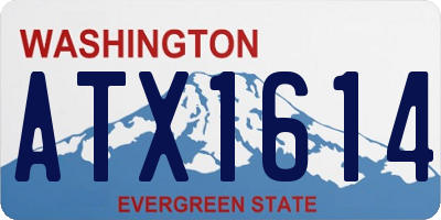 WA license plate ATX1614