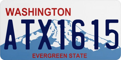 WA license plate ATX1615