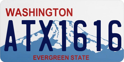 WA license plate ATX1616