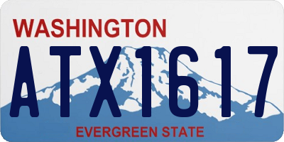 WA license plate ATX1617