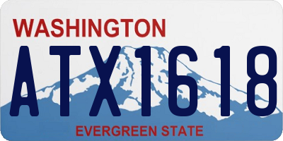 WA license plate ATX1618