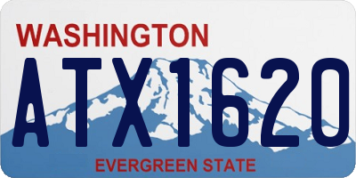 WA license plate ATX1620