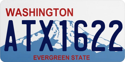 WA license plate ATX1622