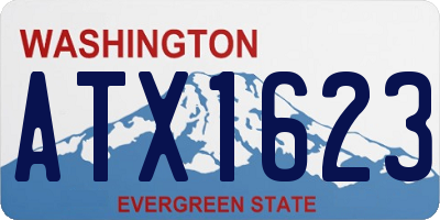 WA license plate ATX1623