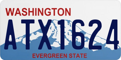 WA license plate ATX1624