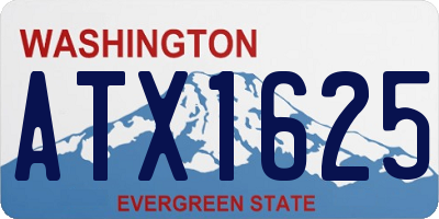 WA license plate ATX1625