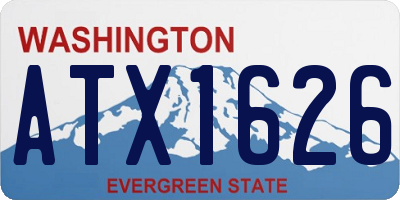 WA license plate ATX1626