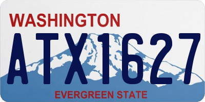 WA license plate ATX1627