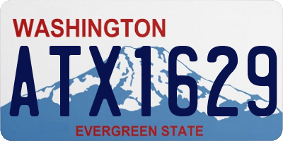 WA license plate ATX1629