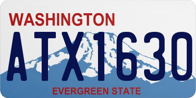WA license plate ATX1630