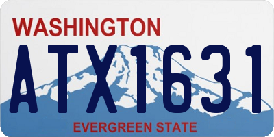 WA license plate ATX1631