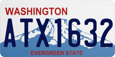 WA license plate ATX1632