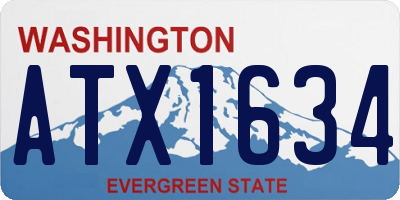 WA license plate ATX1634