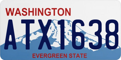 WA license plate ATX1638