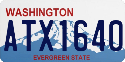 WA license plate ATX1640
