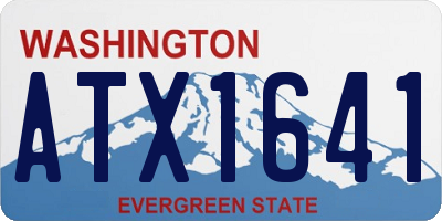WA license plate ATX1641